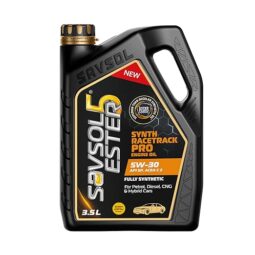 SAVSOL ESTER5 SYNTH RACETRACK PRO 5W-30, Fully Synthetic Engine Oil for Cars (3.5L)